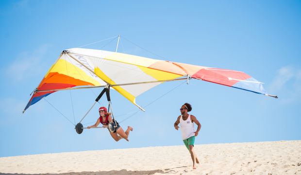 Kitty Hawk hang glided over the Sand Dunes